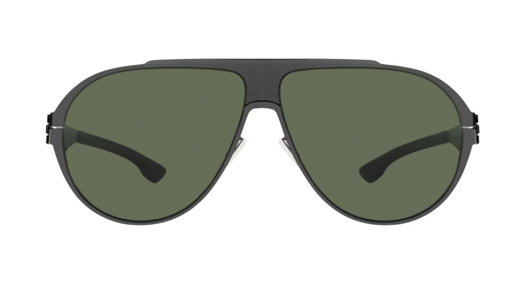 Modern black aviator sunglasses, Carson by ic! berlin.