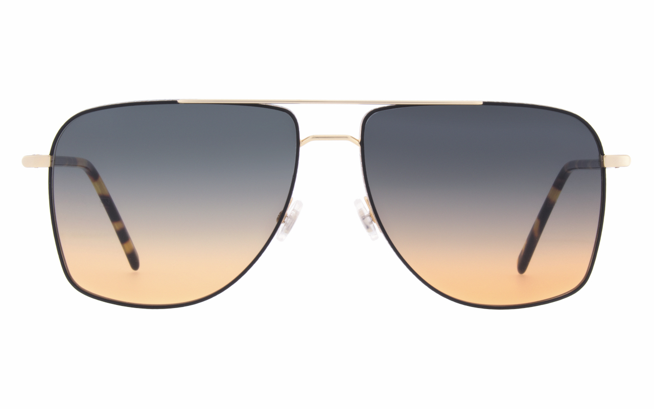 Fashion-forward aviator sunglasses by Andy Wolf, Chevril model.