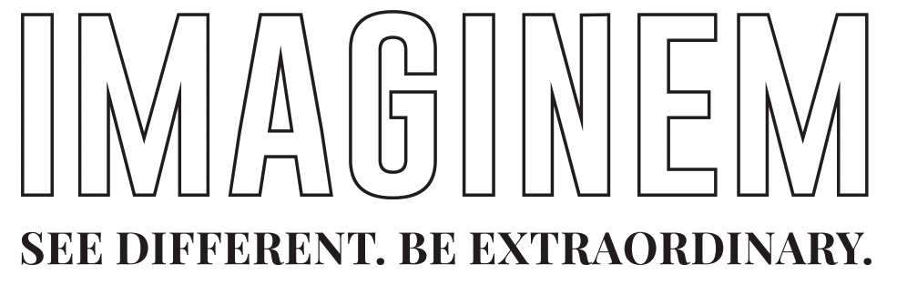 Logo for IMAGINEM Magazine with the slogan "See Different. Be Extraordinary."