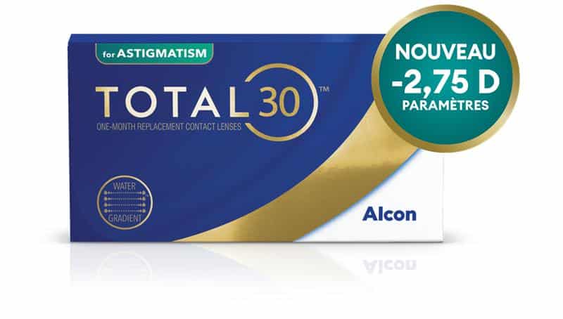 Alcon Total 30_Nouveaux paramètres -2.75D_FR pour astigmatisme
