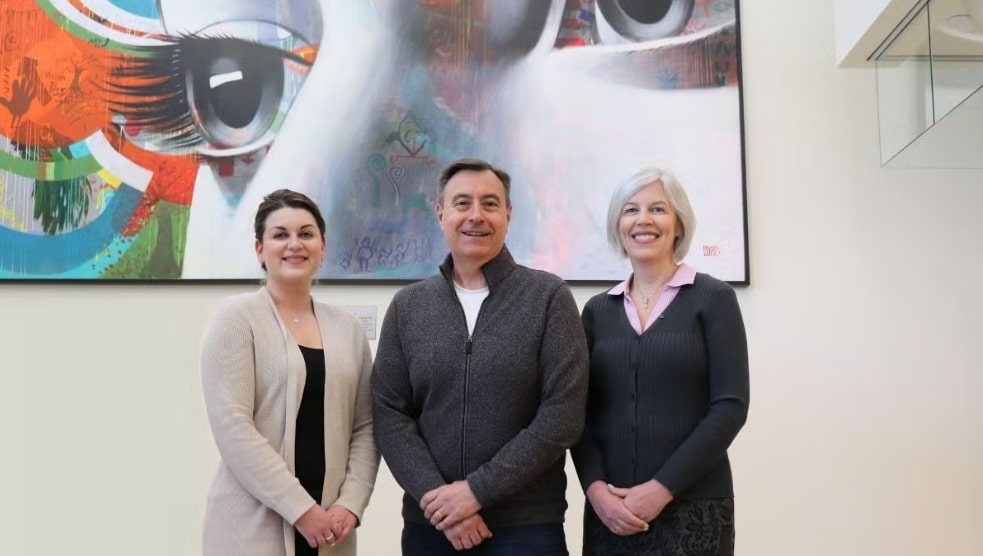 Drs. Chelsea Bray, Lyndon Jones and Jill Woods. Missing Dr. Austin Roorda