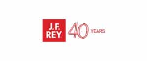 JF Rey 40 year anniversary logo 2025