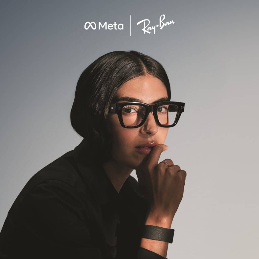 Meta Ray-Ban woman wearing smart glasses