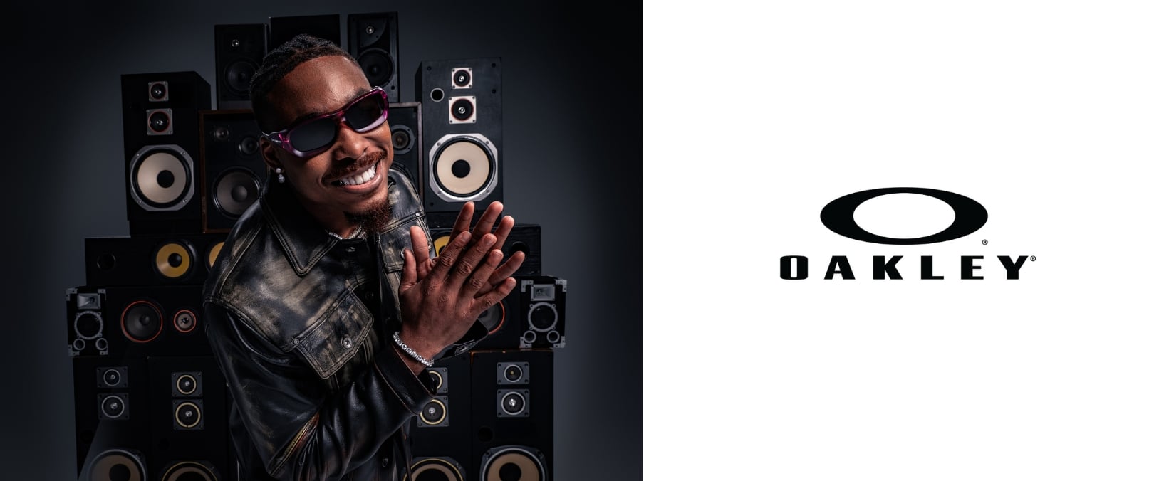 Oakley logo and Justin Jefferson series football image