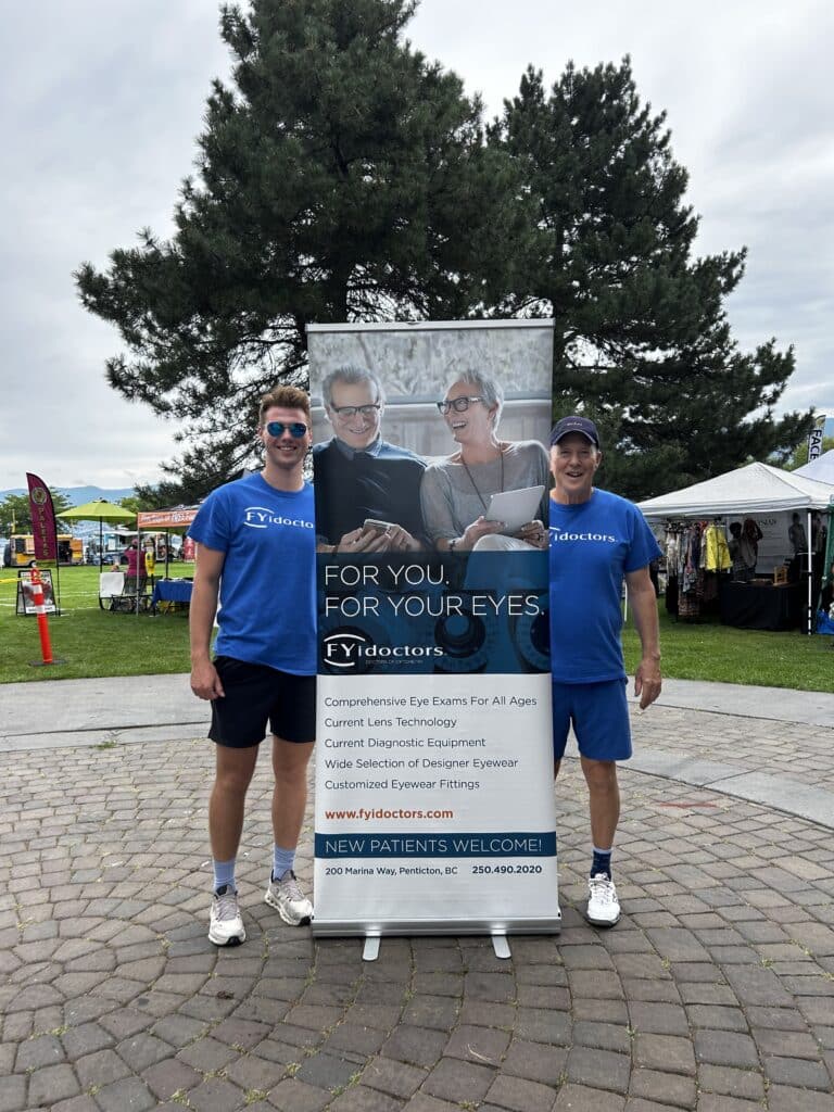Ben McLeod left and Dr. Stewart McLeod right at Penticton Peach Festival 2025
