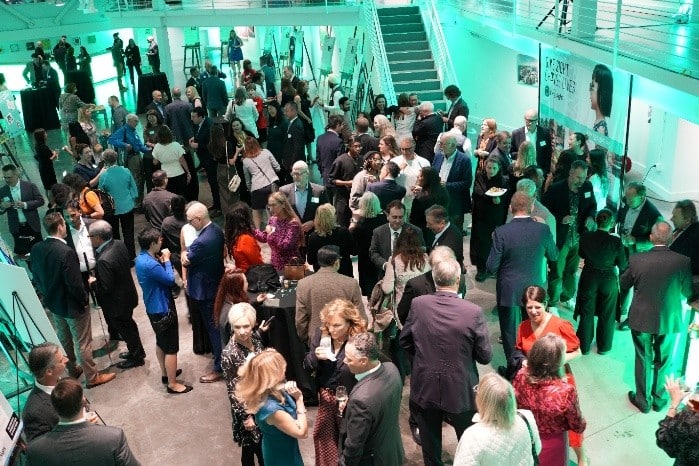 Guests mingle during the reception during the Brien Holden Founders Award Dinner
