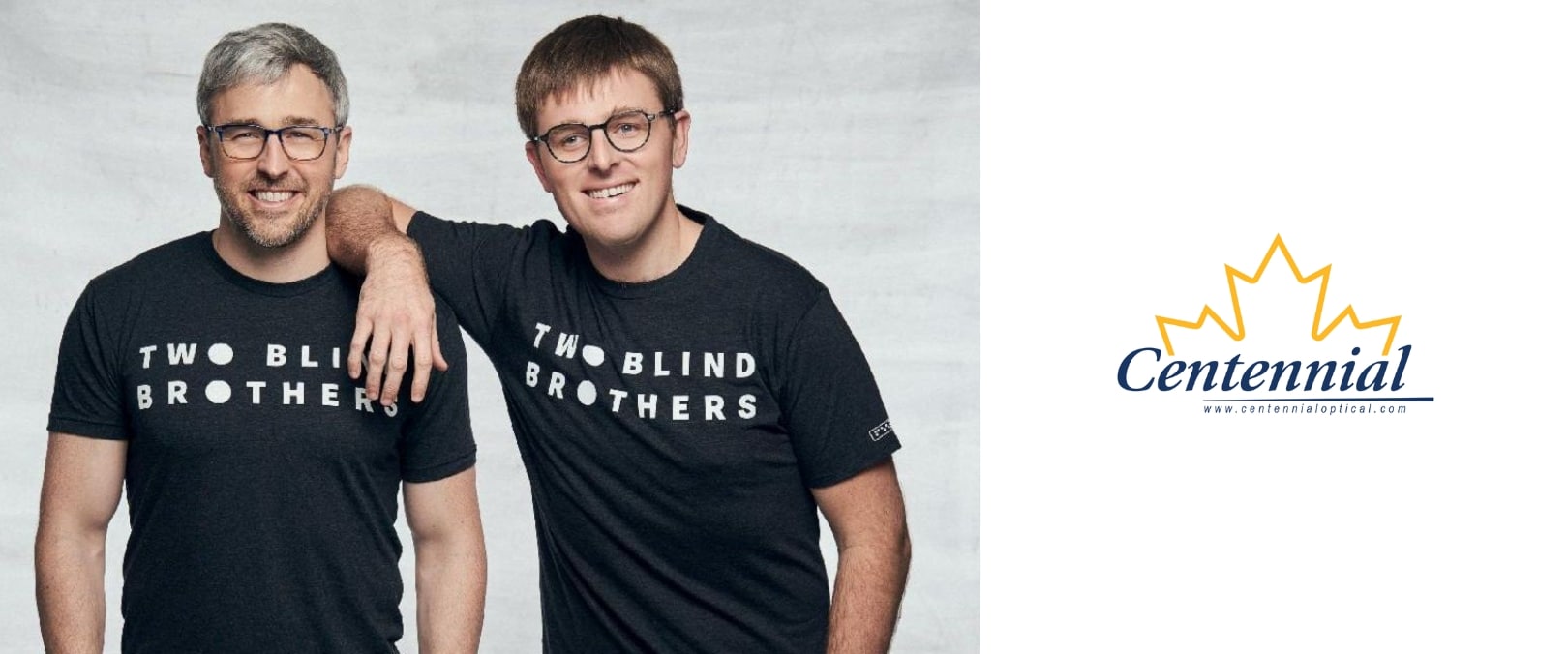 Two Blind Brothers and Centennial Optical logo