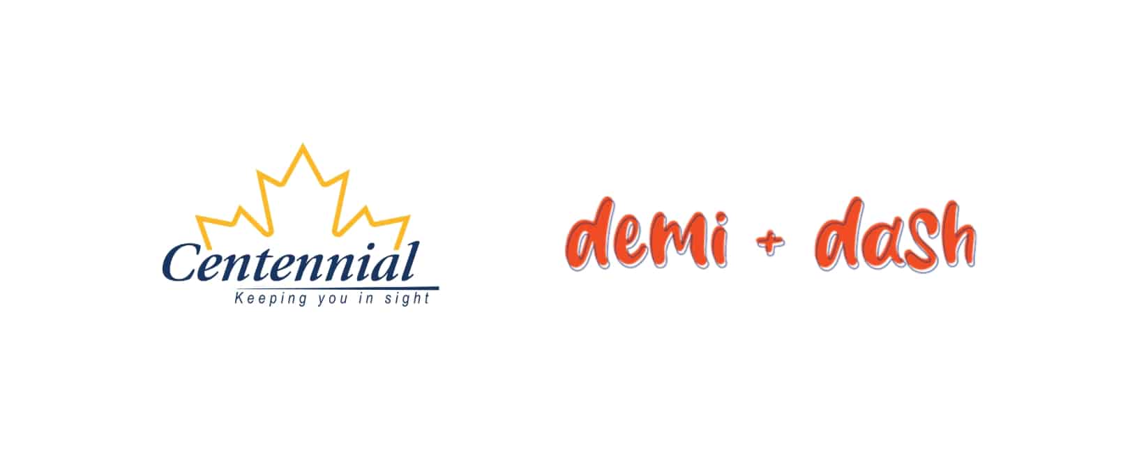 Centennial demi and dash logos 2026