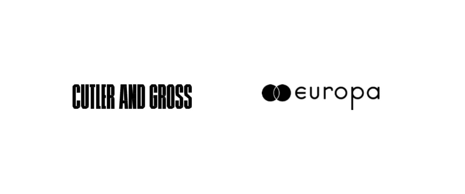 Cutler and Gross et Europa Eyewear logos